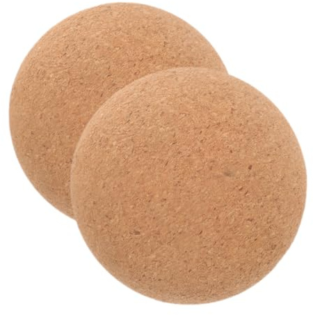 HEMOTON 2piezas Pelota de Masaje de Corcho para Yoga, Alivio de Tensión Muscular y Fascia, Práctica y Portátil para Uso en Casa o Gimnasio