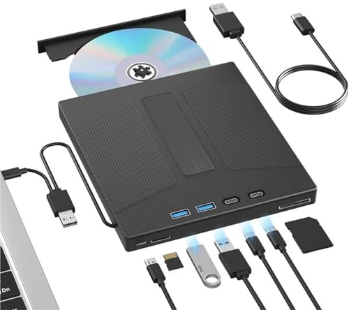 Unità Blu-ray esterna 7 in 1, supporta dischi da 100 GB, masterizzatore Blu-ray/DVD USB 3.0, lettura e scrittura di CD DVD for Windows, MacOS Linux