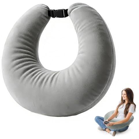 DBAATTZ Ergonomisk spelarmkudde, virkkudde, stödkudde, benkudde, läskudde, läskudde, spelkudde för säng, mjukt skott skrivbordskudde, för läsning, lek, grå