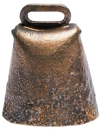JANUEL - Sonnaillon Cloche Acier Laitonné Artisanal France N° 0 - Hauteur 35mm