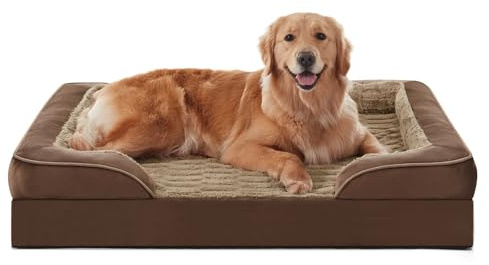 FURTIME Orthopedic Bed for Large Dogs, XL Washable Dog Beds Large Sized Dog, Comfy Supportive Foam Pet Couch Bed with Removable Washable Cover, Waterproof Extra Large Sofa Bed Foam and Nonskid Bottom