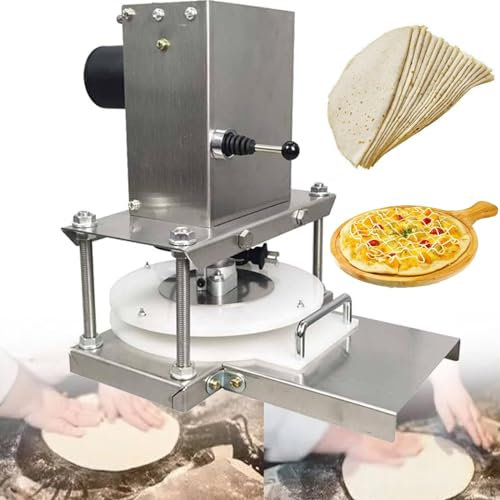 DPQYJPP Pressa per Impasto Pizza, Pressa Tortilla Elettrica Pressa Impasto Pizza Acciaio Inossidabile, Macchina Impasto Pizza Resistente 22cm / 25cm, per Arrotolare Pizza e Varie Torte Impasto,Type25