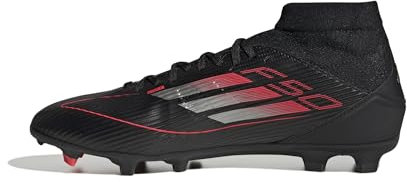 adidas Unisex F50 League Football Boots FG/MG Fußballschuhe, core Black/Iron met./Lucid red