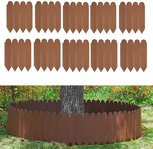 Bordo da giardino da 2 m, bordi per aiuole da giardino, bordo in plastica, bordo per aiuole, terrazze, recinzione da giardino per prato, paesaggistica, sentiero per aiuole