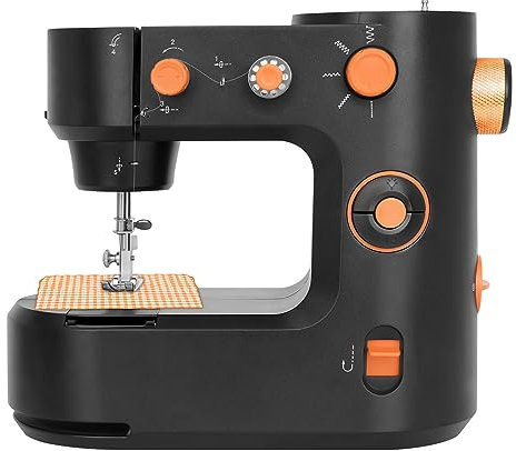 TONFEION Nähmaschine mit 5 Nähprogrammen Automatisches Freiarm Stich Nähmaschine, LED-Nählicht, Sewing Machine für Anfänger und erfahrene Einzelpersonen, Schwarz