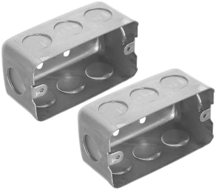 CHILDWEET 2pcs Surface Mounted Junction Box for Electrical Outlets and Switches Type American Design Corrosion Resistant Easy Installation for Residential and Commercial Use
