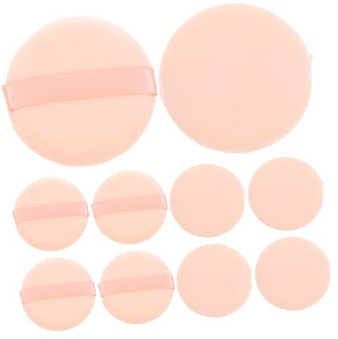 VICASKY 16 Piezas Borla De Polvo Flocado De Discos De Maquillaje Para Aplicar Polvo Suelto La Cara Herramientas De Maquillaje Para Base Cosméticos