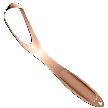 Dopsyesn Raspador De Lengua Metálico | Limpia Aliento en Forma de Abanico | Limpiador Lingual Acero Inoxidable Forma Abanico Uso Diario Adultos Baño
