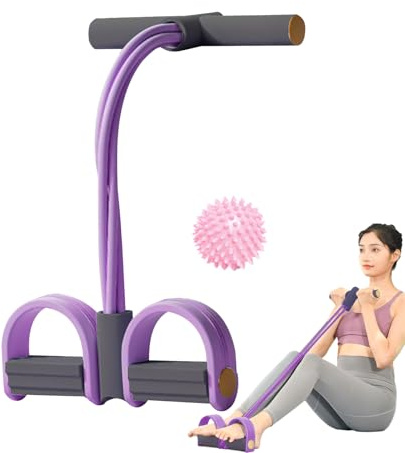 Abdominal Oviter - Pedal de pie Bandas de resistencia elástica, herramienta de fitness de yoga de tubo, equipo de entrenamiento de resistencia, diseño de agarre cómodo ligero | Perfecto para adelgazar