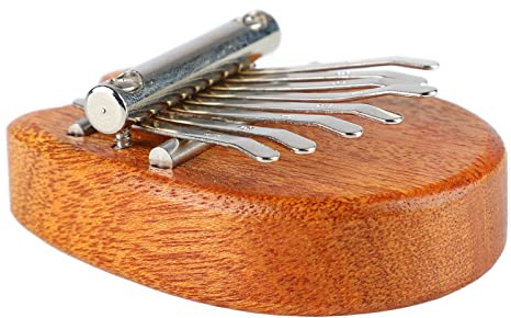 Naroote Mini Kalimba, Piano de Pulgar de 8 Teclas, Kalimba de Sonido Profesional de Madera Maciza con Cordón, Portátil para Principiantes y Músicos