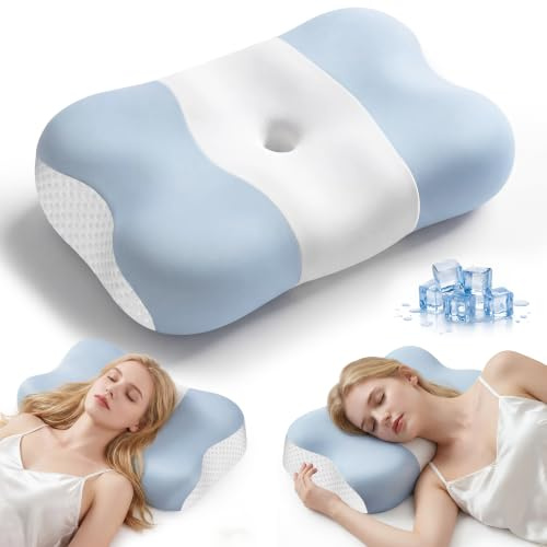 VYLEE Memory Foam Nackenkissen, Schmetterlingskissen Ergonomisches Kissen