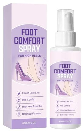 Spray Comfort Piedi Per Tacchi Alti,60 ml Nebulizzazione Non Appiccicosa ad Asciugatura Rapida - Spray Rilassante Piedi Per Tacchi Alti - Per Camminare, Scarpe Eleganti, Lavoro, Matrimoni, Eventi, Via