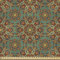 ABAKUHAUS Mandala Gewebe als Meterware, Mystische Orientierungselemente, Dicht Gewebter Stoff zum Nähen Polster Wohnaccessoires, 3M (148x300cm), Reseda Grün Braun