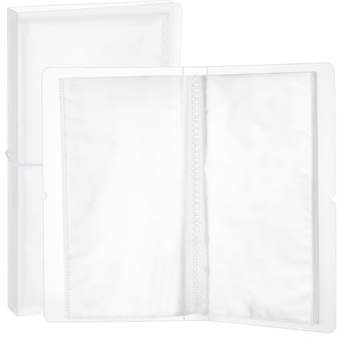 BENECREAT Organizador de Pegatinas Transparente Libro de Almacenamiento de Carpetas para Almacenamiento de Pegatinas Álbum de Colección con 50 Paquete de Doble Cara para Planificador Álbum
