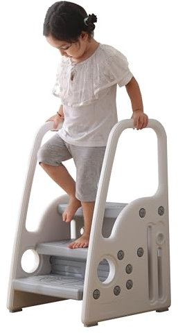 Kinderhocker für Kleinkinder, Kleinkinder Trittleiter für Hocker für Badezimmer, Küche und Toilette, Hilfsmittel zum Töpfchentraining und Lernen mit Griffen.