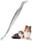 iLamvie 2en1 Pince à Tiques Chats and Chiens en Acier Inoxydable,Supprime Les Tiques et Les Puces Facilement pour Chiens et Chats, pour Les Humains, Chiens, Chats