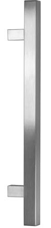 La Valsabbia Maniglione in Acciaio Inox Satinato 30x30 mm – Diritto, Lunghezza 500 mm, Interasse 350 mm – Per Porte Interne, Esterne, Blindate, Vetro, Negozi