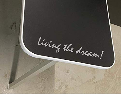 Lusso Caravan Camper Motorhome Furniture Living The Dream Logo TABLE TOP ONLY - Stylish Finish - Durable Construction - Ideal for Caravans and Campers - Grey/Blk