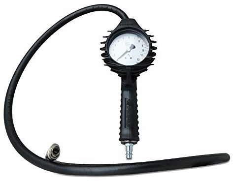 ABAC kit para compresor inflador de neumáticos PRO - Aprobado por la CEE - Manómetro 80 mm - Manguera 1,5 m - Uso profesional (coches, camiones) - Peso : 0,9 kg
