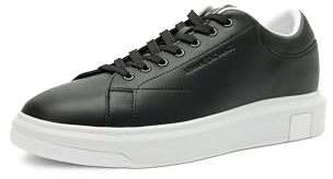 Armani Exchange Herren Men's, Basic, Back Extended Logo, Black Sneaker, 42 EU