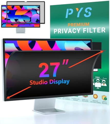 PYS iMac 68,6 cm (27 Zoll) Blickschutzfilter – abnehmbarer Monitor Computer Sichtschutz Filter, blendfreie Blaustrahlreduzierung, kompatibel mit Apple Studio Display (2022)