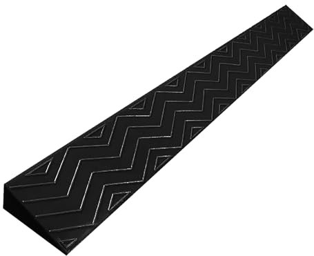 Türschwellenrampe, Aufstiegsschwellenrampen für Rollstühle, Rollstuhlrampe, Rutschfester Schwellenrampen für Türen, Treppen, Stufen, Kehrroboter, Mobilitätsroller (Schwarz, 100 * 10 * 3cm)