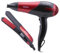 Geepas 2-in-1 Hair Dryer & Hair Straightener Combo Set | 2200W Hair Dryer with 2 Speed & 2 Heat Settings, Cool Shot Function| 35 W Hair Straightener with Ceramic Plates, PTC Heater, 360°c Swivel Cord