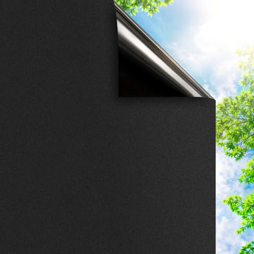Mgood Pellicola oscurante per finestre, 100% protezione, anti-pieghe, statica, 30 x 120 cm