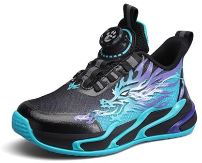 Hixingo Zapatos de Baloncesto para Niños, 29-39 Otoño Invierno Zapatillas de Baloncesto Niño Zapatillas de Deporte de Caña Alta Unisex Zapatillas Sneakers Antideslizantes Zapatos Casuales Cómodos