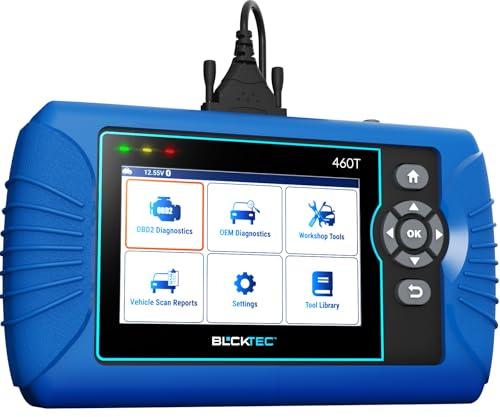 BLCKTEC 460T OBD2 Scanner Car Code Reader Engine ABS SRS Transmission Diagnostic Tool, 12 Reset Services, Oil/TPMS/EPB/BMS/SAS/DPF/Throttle Reset, ABS Bleeding, Battery Test, Auto VIN, Free Update