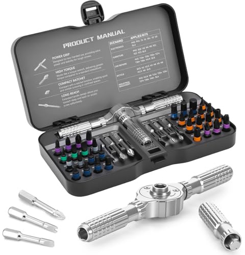 Set di cacciaviti magnetici 40 in 1, set di cacciaviti, set di cacciaviti a cricchetto con custodia, kit di strumenti di riparazione per computer, occhiali, biciclette, orologi, campanelli ad anello