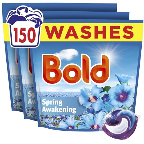 Bold Spring Awakening PODS® Washing Liquid Laundry Detergent Capsules 3 x 50 Washes, 3 x 50ct, Outdoor Freshness That Lasts And Lasts, With Built-In Lenor Softener