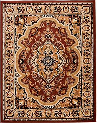 Carpeto Tappeto Soggiorno 100x200cm Marrone Orientale Tradizionale Morbido | Tappeto per Camera da Letto Ufficio Sala da Pranzo Antiallergico Facile da Pulire Adatto Agli Animali Pelo Corto Sintetico