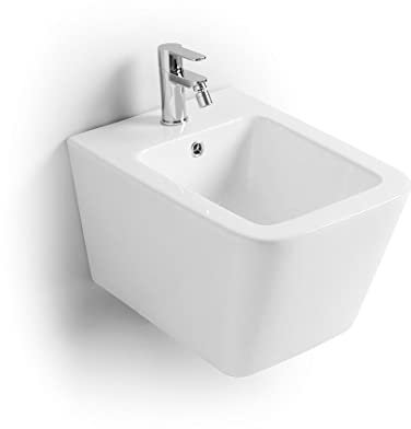 Kiamami Valentina - Sanitärkeramik Wand-Bidet in glänzend weißer Farbe | Rock