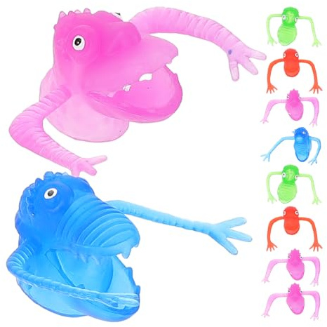 Tomaibaby Dinosaur Finger Puppets 10Pcs Colourful Plastic Toy Set for Kids Party Bag Fillers and Educational Play Small Size for Little Hands