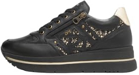 Nero Giardini I514100D Sneakers Donna in Pelle E Materiale Tecnico - Nero 38 EU