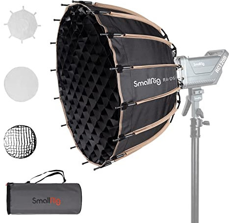 SMALLRIG RA-D55 Parabolic Softbox, 55 cm (21,6 Zoll) Quick Release Studio Reflection Softbox, Mit Bowens Mount COB Video Light 120B 120D 220B 220D und Foto Studio Video Licht - 3585