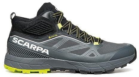 SCARPA Rapid Mid GTX, Scarponcini da Trekking o Avvicinamento Veloce Uomo (Anthracite/Acid Lime, Numeric_43_Point_5)
