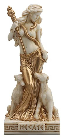 Veronese Design 3 1/2 Hecate Greek Goddess of Magic Miniature Resin Figurine White Gold Finish, WU78025AA