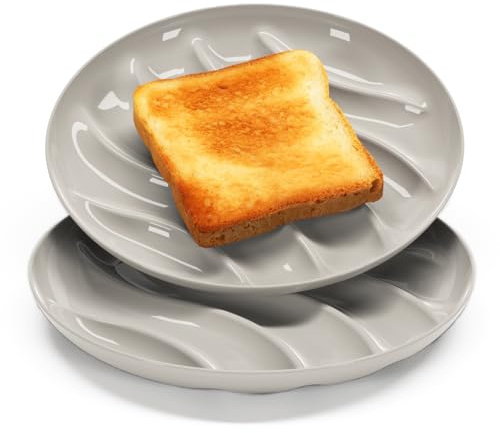 EVER TOAST. Toast and sandwich dinner plates. Reusable, unbreakable. Works for: Appetizers, pastries, pizza, tacos, grilled cheese. 8.5 inch. Set 2pcs