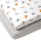 Clair de Lune Jungle Dream 2 Pack Fitted Cot Bed Sheets - 140 x 70 cm