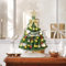 MACTING 2 FT Mini Christmas Tree with Lights, 26 inch Small Xmas Tree with Christmas Ball Ornaments, Green Artificial Tree for Home Decorations Centerpiece Fireplace Desktop Table Top Decor