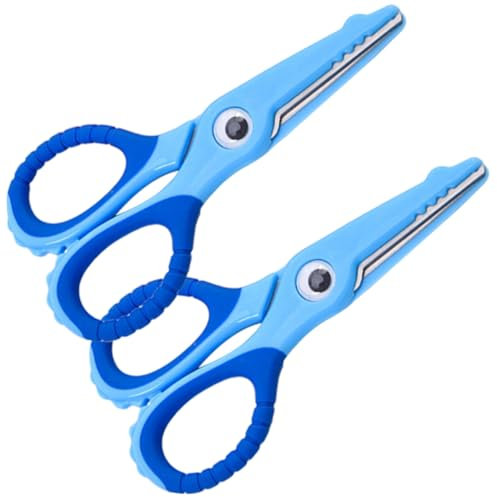 DIYEAH 2st Kinderschere Gesichtsschere Linkshänderscheren Für Haarschere Nagelknipser Mit Licht Nasentrimmerschere Schere Für Erwachsene Pediküre Artikel Tragbar Metall Blue