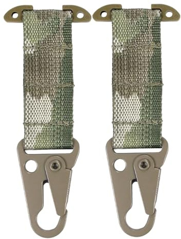 Xiciki Clip da cintura tattica, Accessori per cintura da battaglia, Accessori tattici per il trasporto della piastra, T-Mount Molle Battle Belt Clip, Moschettone da appendere con gancio tattico