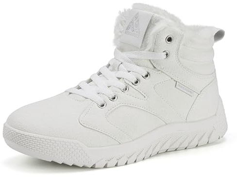 Mishansha Stivali da Invernali per Uomo Donna Caldi Antiscivolo Scarpe da Neve Calde Bianco 38 EU