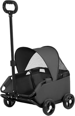 Poussette Pour Petits Chiens, Transporteur Pour Animaux, Transporteur Aéré Pour Chiots Et Chaton Avec Accessoires, Pour Transports Urbains Promenades Plage Parc Centre Commercial Et