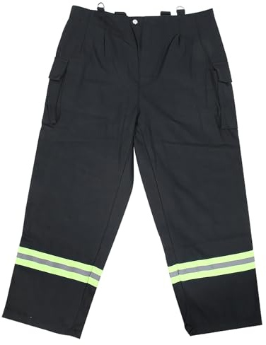 Saluaqui Fireproof Work SuitFlame Retardant Clothing Fireproof Heatproof Firemen Protective Reflective Coat and Trousers XL Size Gear for Firefighters Enhanced Visibility and Comfort In Ext (XXL)