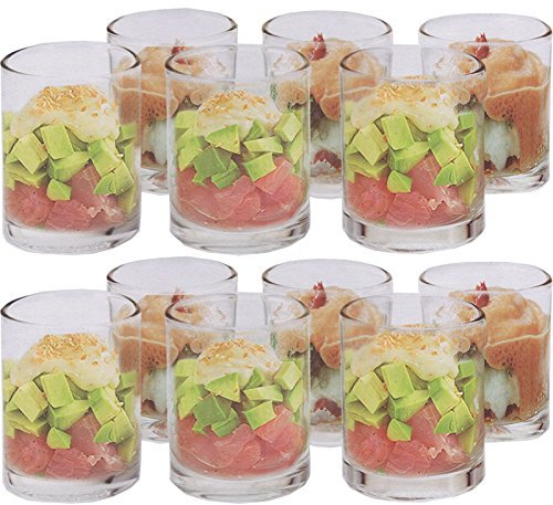 Générique 12 Verrines en Verre - pour apéritifs, dessert, sucré, salé