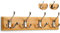 LARHN Garderobenhaken Holz - Garderobenleiste Holz mit 4 Haken in Nickel Matt - 42 cm - Kleiderhaken Wand - Wandgarderobe für Flure, Garderoben, Schlafzimmer und Badezimmer