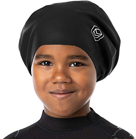 SOUL CAP - Kids Swim Cap – Large Swimming Cap for Children with Long Hair, Braids, Dreadlocks, Weaves, Extensions, Curls & Afros – Silicone